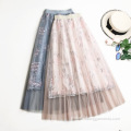 Women Pleated Gauze Skirt Women Gauze Skirt Ladies Bubble Embroidery Skirt Supplier